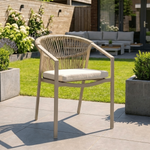 Tuinstoel Valencia Warm Wit Relax Dining (stapelbaar) – 6301W