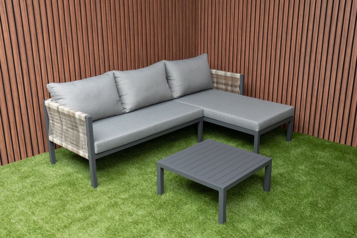 Loungeset Ibiza *ACTIE* Moderne Hoekbank Chaise Longue Rechts Tuinset – 113579 - Afbeelding 7