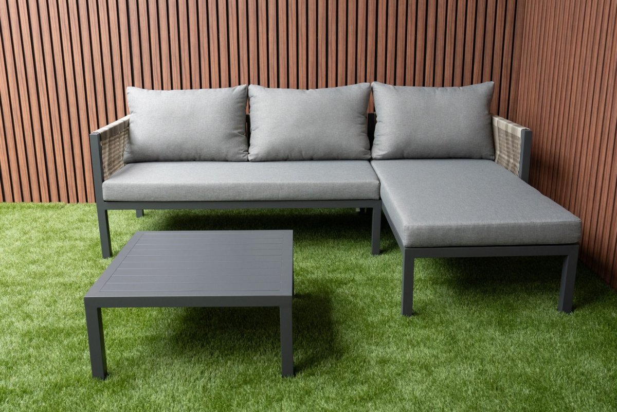 Loungeset Ibiza *ACTIE* Moderne Hoekbank Chaise Longue Rechts Tuinset – 113579 - Afbeelding 9