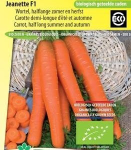 Wortel halflange zomer en herfst Jeanette F1 zaad,  BIO groentezaden